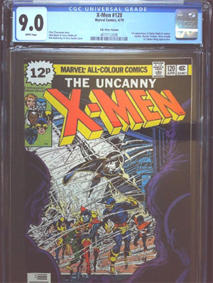 This X-Men 120 UK price variant recently sold for a premium to regular copies in grade