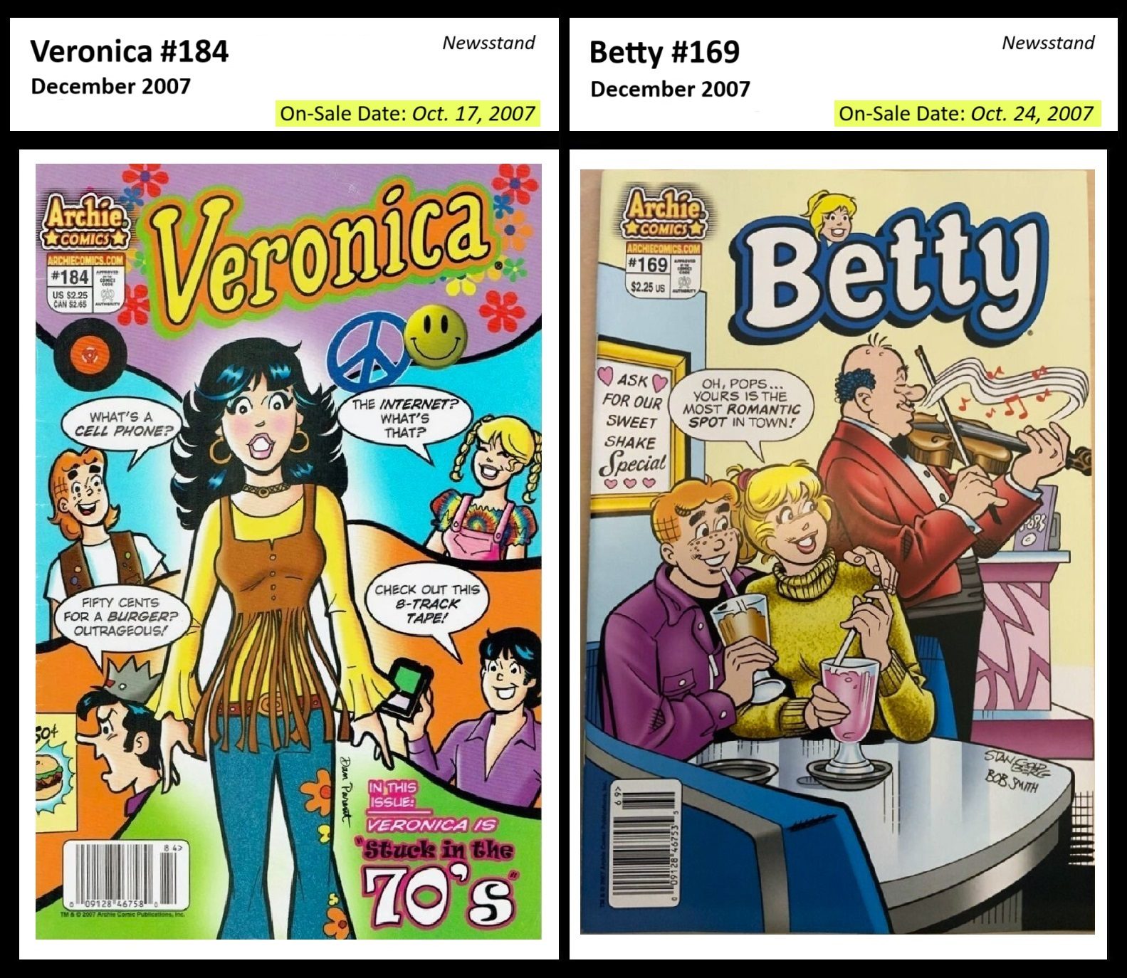 Pivot point from Veronica 184 dual-price newsstand to Sonic the Hedgehog 181 single-price newsstand