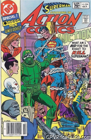 Action Comics #536 75¢ Canadian Price Variant Comic Book Picture