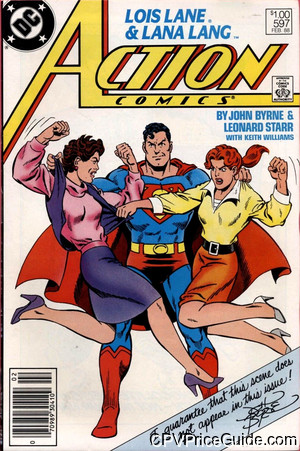 Action Comics #597 $1.00 Canadian Price Variant Comic Book Picture