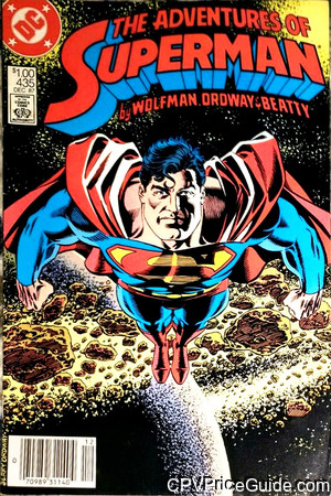adventures of superman 435 cpv canadian price variant image