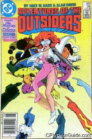 Adventures of the Outsiders #34 95¢ Canadian Price Variant Comic Book Picture