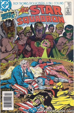 All Star Squadron #32 95¢ Canadian Price Variant Comic Book Picture