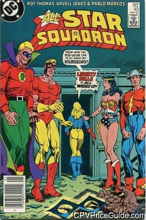 All Star Squadron #45 95¢ Canadian Price Variant Comic Book Picture