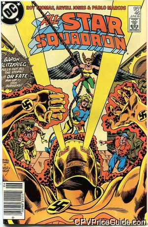 All Star Squadron #46 95¢ Canadian Price Variant Comic Book Picture