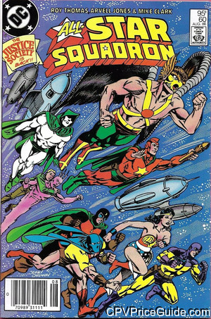 All Star Squadron #60 95¢ Canadian Price Variant Comic Book Picture
