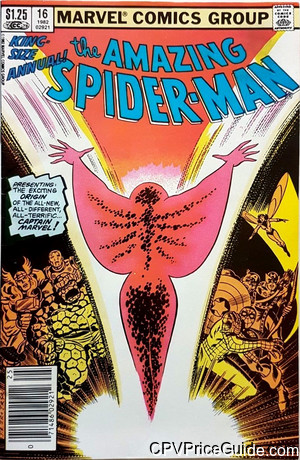 Amazing Spider-Man Annual #16 $1.25 Canadian Price Variant Comic Book Picture