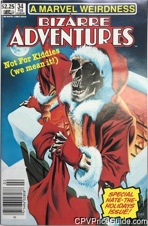 Bizarre Adventures #34 $2.25 Canadian Price Variant Comic Book Picture