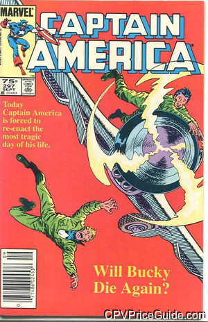 Captain America #297 75¢ Canadian Price Variant Comic Book Picture