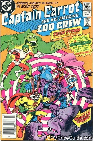 Captain Carrot #20 75¢ Canadian Price Variant Comic Book Picture