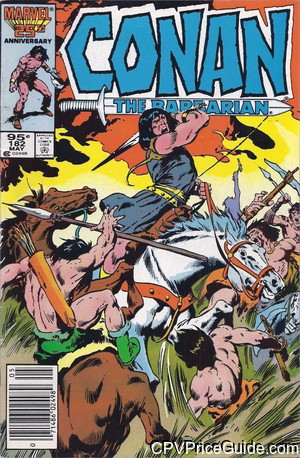 Conan the Barbarian #182 95¢ Canadian Price Variant Comic Book Picture