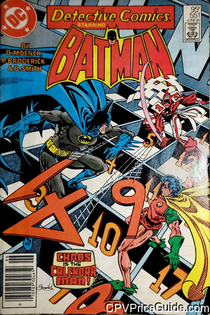 Detective Comics #551 95¢ Canadian Price Variant Comic Book Picture