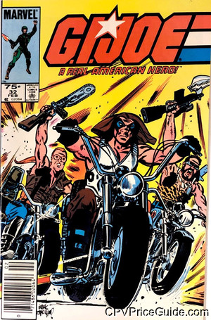 G.I. Joe, a Real American Hero #32 75¢ Canadian Price Variant Comic Book Picture