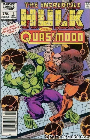 Incredible Hulk Versus Quasimodo #1 75¢ Canadian Price Variant Comic Book Picture