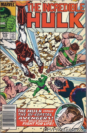 Incredible Hulk #316 95¢ Canadian Price Variant Comic Book Picture