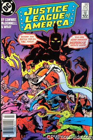 Justice League of America #252 95¢ Canadian Price Variant Comic Book Picture