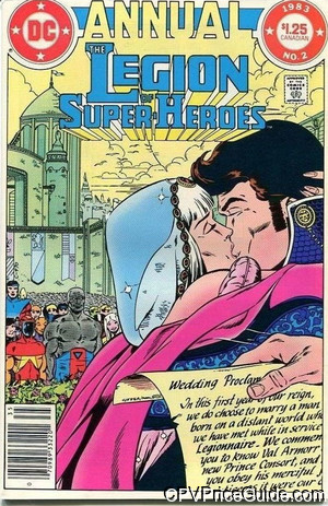 Legion of Super-Heroes Annual #2 $1.25 Canadian Price Variant Comic Book Picture