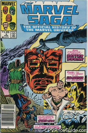 Marvel Saga #3 $1.25 Canadian Price Variant Comic Book Picture