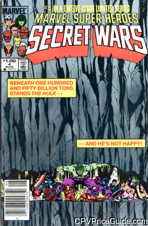 Marvel Super Heroes Secret Wars #4 $1.00 Canadian Price Variant Comic Book Picture
