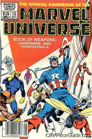 official handbook of the marvel universe 15 cpv canadian price variant image