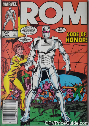 Rom Spaceknight #74 $1.00 Canadian Price Variant Comic Book Picture