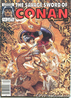 Savage Sword of Conan #111 $1.75 Canadian Price Variant Comic Book Picture