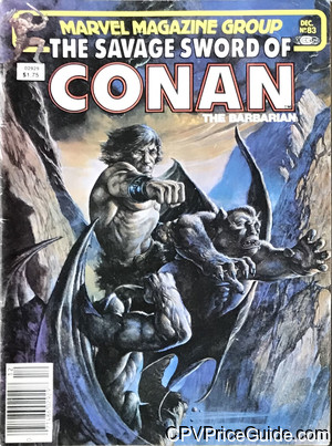 Savage Sword of Conan #83 $1.75 Canadian Price Variant Comic Book Picture