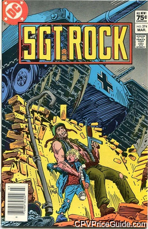 Sgt. Rock #374 75¢ Canadian Price Variant Comic Book Picture