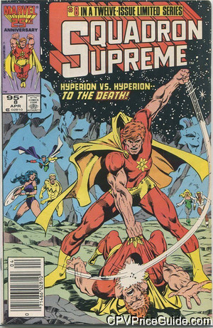 Squadron Supreme #8 95¢ Canadian Price Variant Comic Book Picture