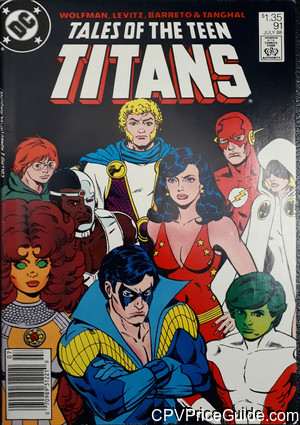 Tales of the Teen Titans #91 $1.35 Canadian Price Variant Comic Book Picture