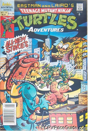 Teenage Mutant Ninja Turtles Adventures #10 $1.25 Canadian Price Variant Comic Book Picture