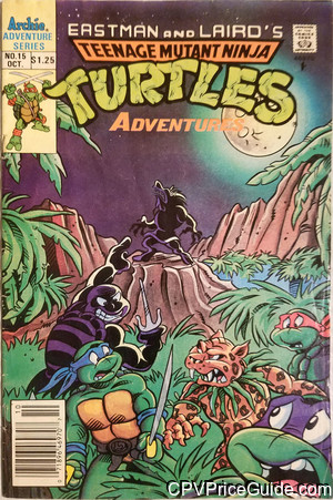 Teenage Mutant Ninja Turtles Adventures #15 $1.25 Canadian Price Variant Comic Book Picture