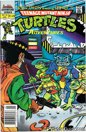 Teenage Mutant Ninja Turtles Adventures #16 $1.25 Canadian Price Variant Comic Book Picture