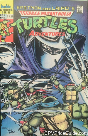 Teenage Mutant Ninja Turtles Adventures #1DE $1.25 Canadian Price Variant Comic Book Picture