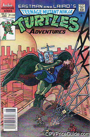 Teenage Mutant Ninja Turtles Adventures #21 $1.50 Canadian Price Variant Comic Book Picture
