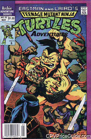 Teenage Mutant Ninja Turtles Adventures #32 $1.50 Canadian Price Variant Comic Book Picture