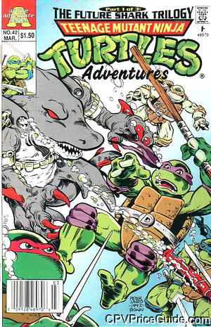 Teenage Mutant Ninja Turtles Adventures #42 $1.50 Canadian Price Variant Comic Book Picture