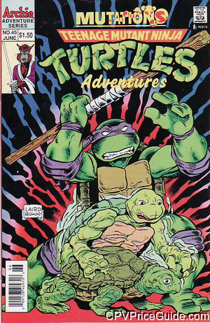 Teenage Mutant Ninja Turtles Adventures #45 $1.50 Canadian Price Variant Comic Book Picture