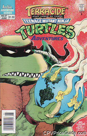 Teenage Mutant Ninja Turtles Adventures #57 $1.50 Canadian Price Variant Comic Book Picture