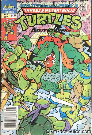 Teenage Mutant Ninja Turtles Adventures #6 $1.25 Canadian Price Variant Comic Book Picture