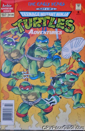Teenage Mutant Ninja Turtles Adventures #72 $1.65 Canadian Price Variant Comic Book Picture