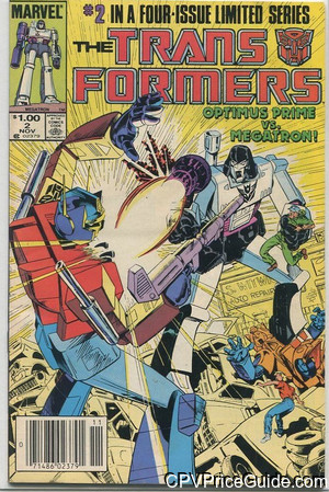 Transformers #2 $1.00 Canadian Price Variant Comic Book Picture
