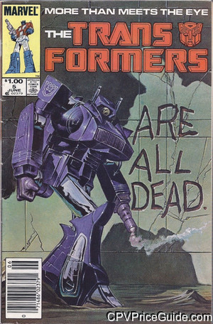 Transformers #5 $1.00 Canadian Price Variant Comic Book Picture