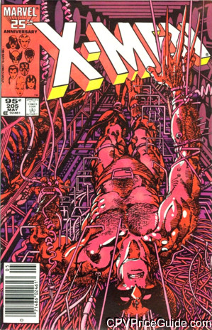 Uncanny X-Men #205 95¢ Canadian Price Variant Comic Book Picture