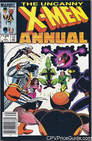 Uncanny X-Men Annual #7 $1.25 Canadian Price Variant Comic Book Picture