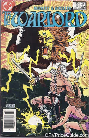 Warlord #90 95¢ Canadian Price Variant Comic Book Picture