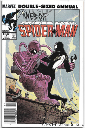 Web of Spider-Man Annual #1 $1.50 Canadian Price Variant Comic Book Picture