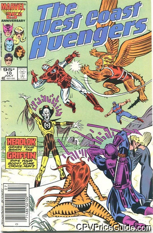 West Coast Avengers #10 95¢ Canadian Price Variant Comic Book Picture