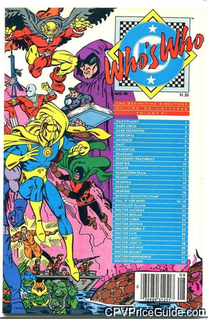 Who's Who: The Definitive Directory of the DC Universe #6 $1.35 Canadian Price Variant Comic Book Picture