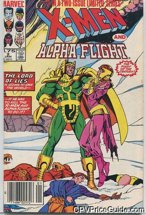 X-Men Alpha Flight #2 $1.75 Canadian Price Variant Comic Book Picture